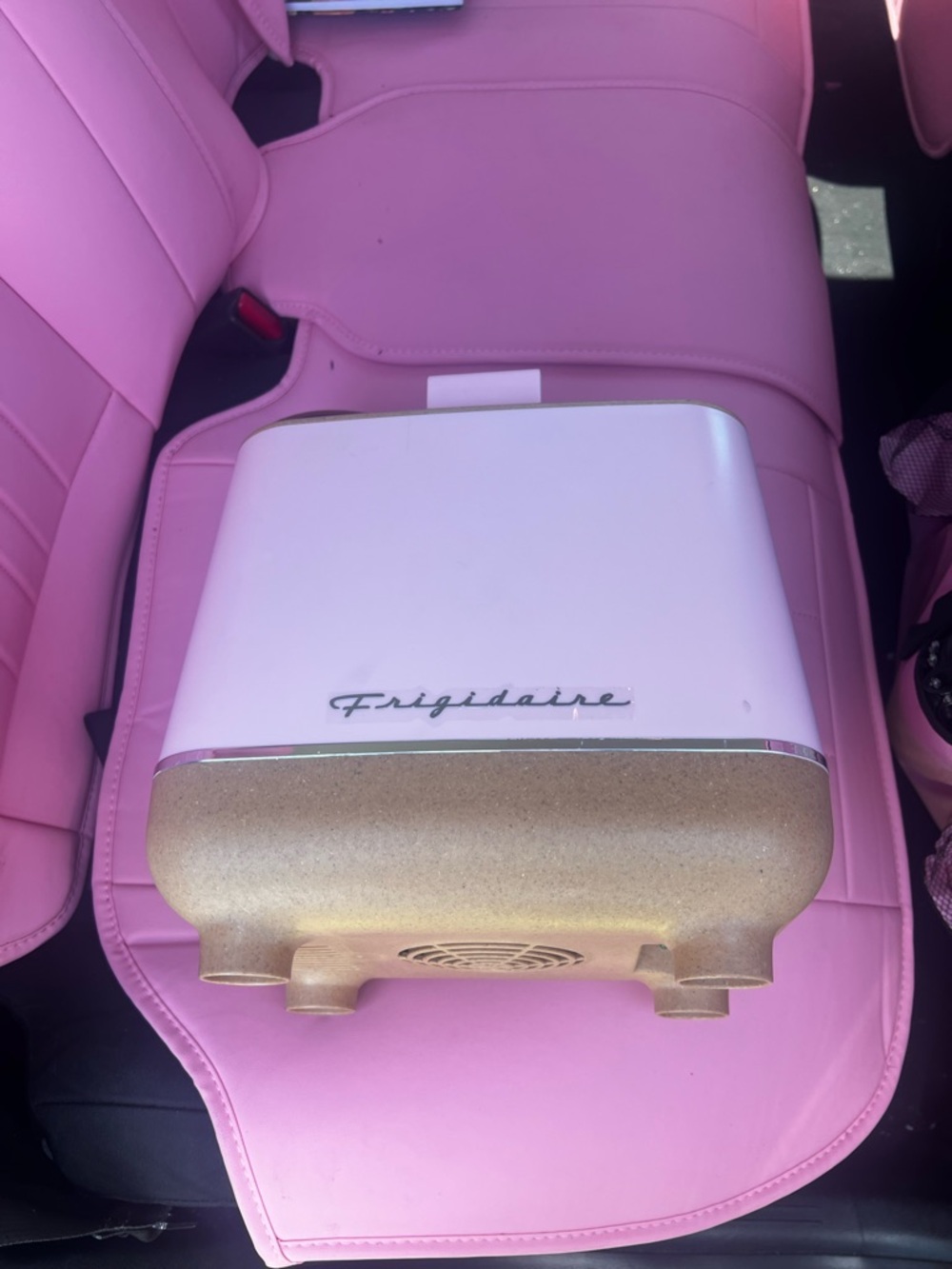 Frigidaire Pink and Gold Portable Appliance - Compact Retro Design